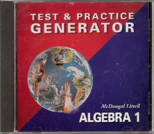 Test & practice Generator Algebra 1 (Algebra 1 Applications, Equations ...