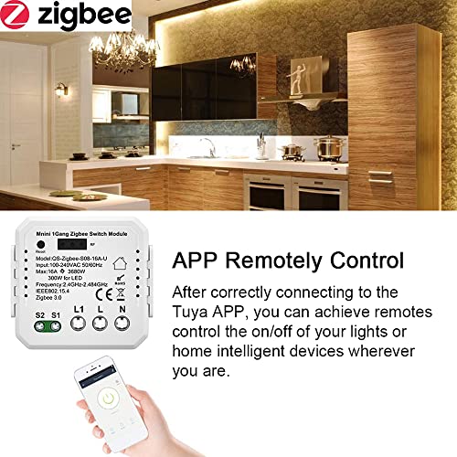 yangzy qs zigbee s08 16a u tuya zigbee zigbee bouton poussoir normal module de commutation appareil électrique domestique max 3 gang switch control module mobilephone app télécommande compatible alexa