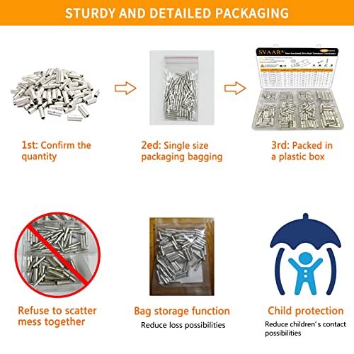 Svaar BN380P 380Pcs Non Insulated Butt Connectors Kit Butt Splice Connectors Non-Insulated Wire Splice Connectors thumb #6