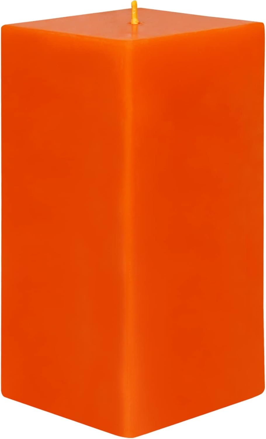 Zest Candle Pillar Candle, 3 by 6Inch, Orange Square