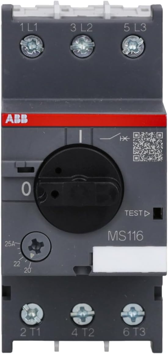 ABB, MS116-25, 3-Phase Manual Motor Starter 20.0-25.0A Range