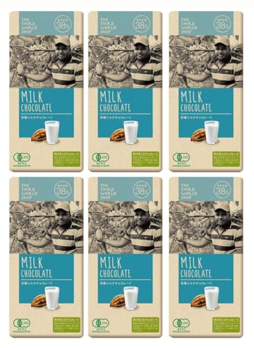 無添加 有機ミルクチョコレート80g×6個 ■ネコポス便 ■ヘーゼルナッツパウダーを練りこんだ、リッチで口溶けのよいチョコ。ナッツの香ばしい風味がミルクの濃厚な甘みを引き立てます。カカオ分38%。