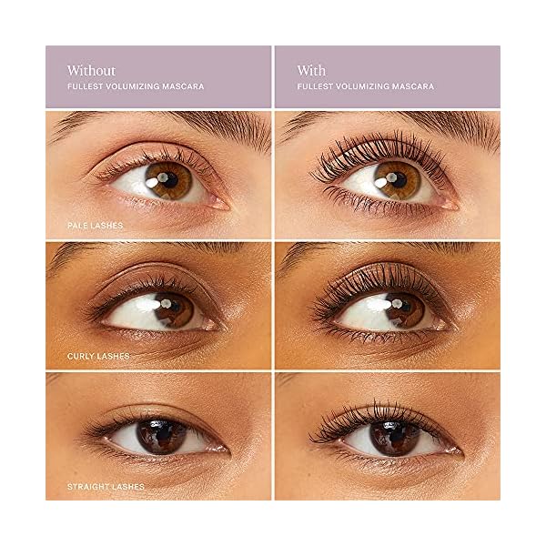 ILIA - Fullest Volumizing Mascara | Non-Toxic, Vegan, Cruelty-Free, Smudge + Flake-Free, Safe For Sensitive Eyes, For Fuller, Thicker, & Healthier Lashes (Full Size, 0.32 fl oz | 9.5 ml)