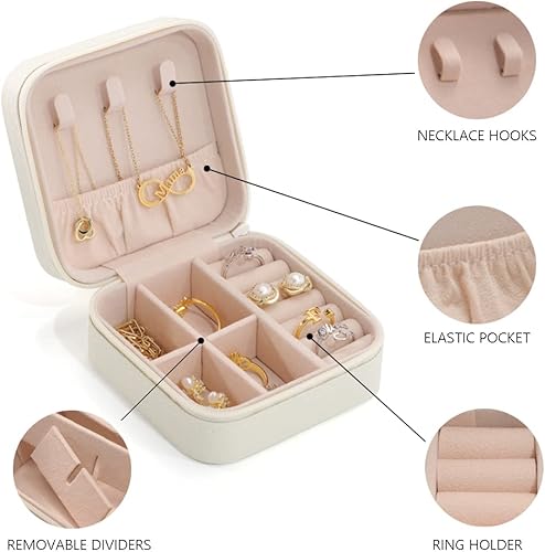 Miniatura 6 de Joyero de regalo de dama de honor joyero pequeño estuche de viaje personalizado de piel sintética portátil cajas de propuesta de dama de honor mini