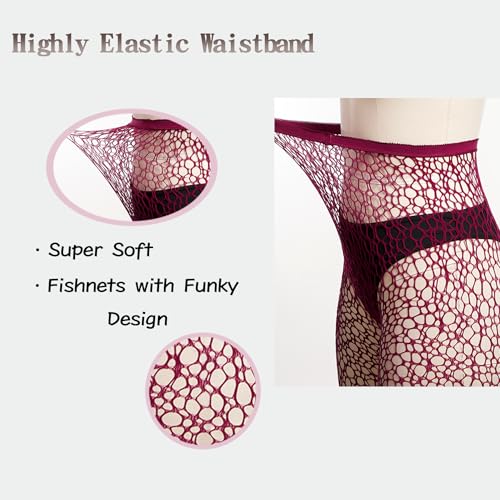 Image of Benefeet Sox Womens Fishnets Girls Fishnet Tights Sexy High Waist Fishnet Stockings Sheer Mesh Hollow Out Pantyhose