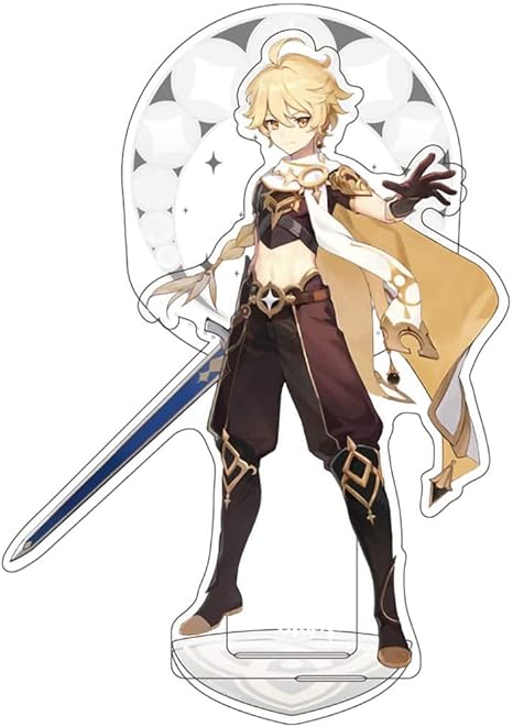 Amazon Co Jp Genshin Impact 原神公式キャラクターアクリルスタンドフィギュアアニメーションゲーム デスクトップディスプレイデコレーション旅人シリーズ 旅人男 ホビー