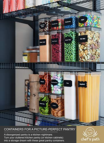 Chef's Path Voorraadpot Set Luchtdichte Voorraaddozen – 14 ST - Voorraadpotten & Bewaarpotten – BPA-Vrij Plastic… - Image 8
