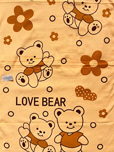 Image of Poly Cotton Bath Towel, Super Absorbent, Lightweight Soft, 270 GSM, Fade Resistant, 75 cm x 105 cm Medium, for Kids Boys /Girls, Pack of 1 (Orange)