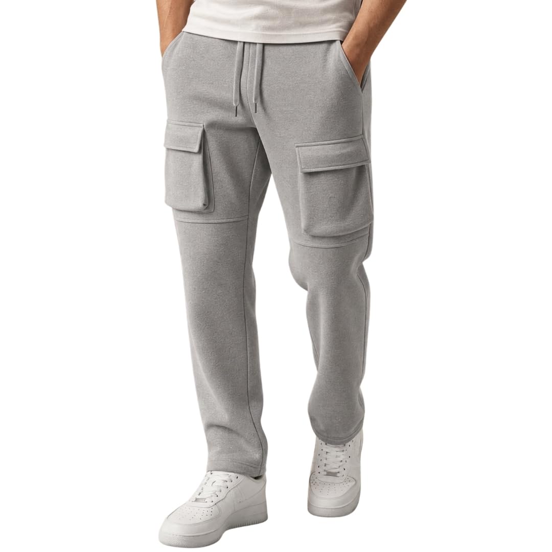 nobero Men Solid Straight Fit Front Pocket Joggers-picture-21