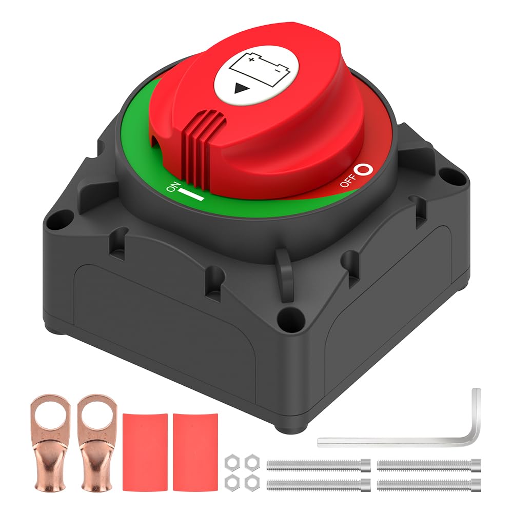 Battery Disconnect Switch Master, 12V-48V Waterproof Power Isolator On Off Kill Switch 275amps High Current For Car Rv Marine Boat Truck Atv Vehicles I.1016655955 - View #8