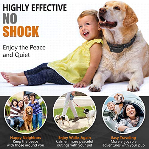 NPS No Shock Bark Collar for Small to Large Dogs - Smart Chip Adjusts to Stop Barking in 1 Minute - Highly Effective Vibration and Sound Stops Barks Fast with No Pain - Safe, Anti-Bark Device (Black) - Thumbnail 5