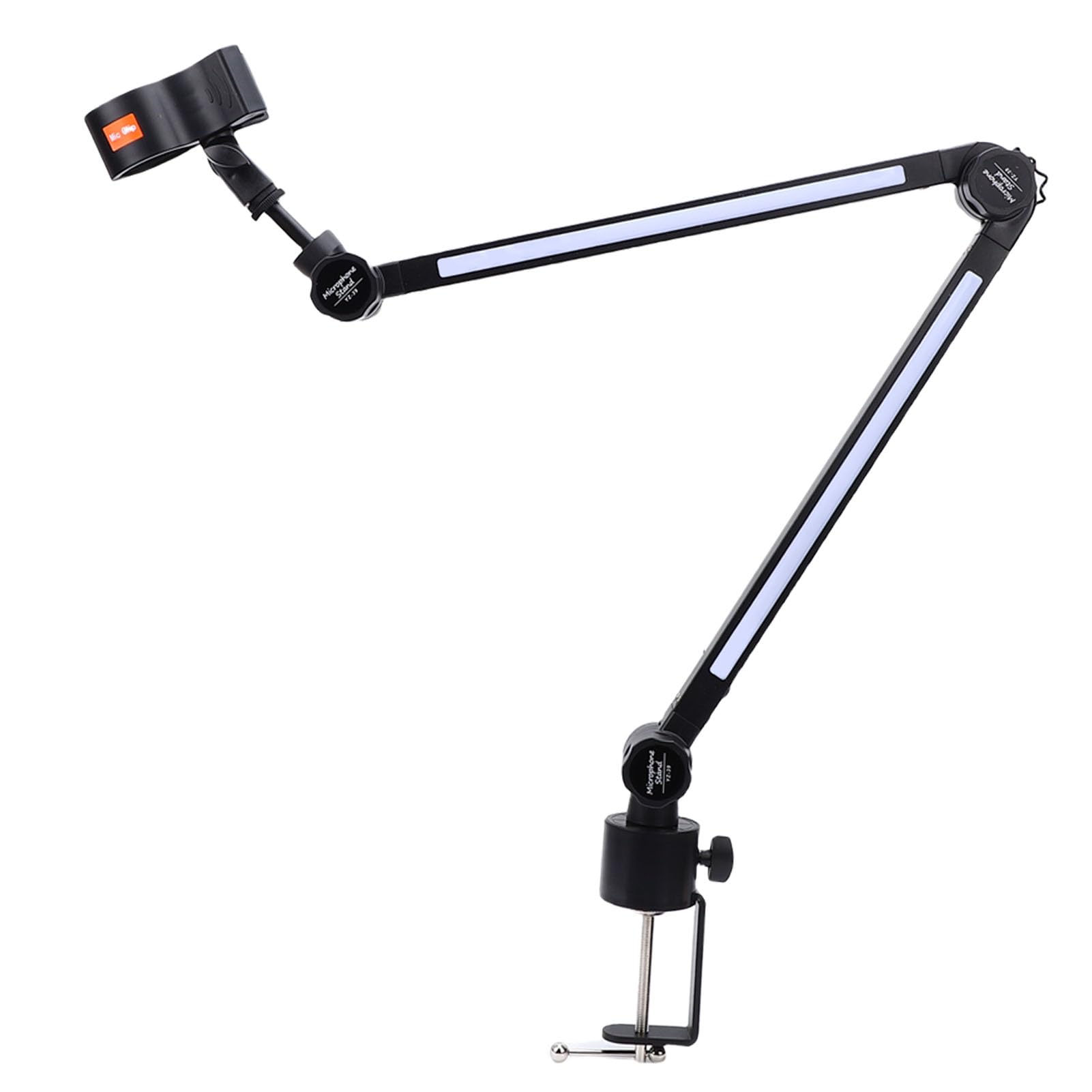 Sxhlseller Bras de Perche de Microphone avec Pince en C, Support Métallique de Micro à Condensateur à Angle Réglable pour l'enregistrement en Streaming en Direct de Jeu, capacité de Charge de 2 Kg,