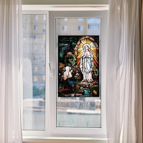Vinilo decorativo película para ventana Virgen María miniatura 3