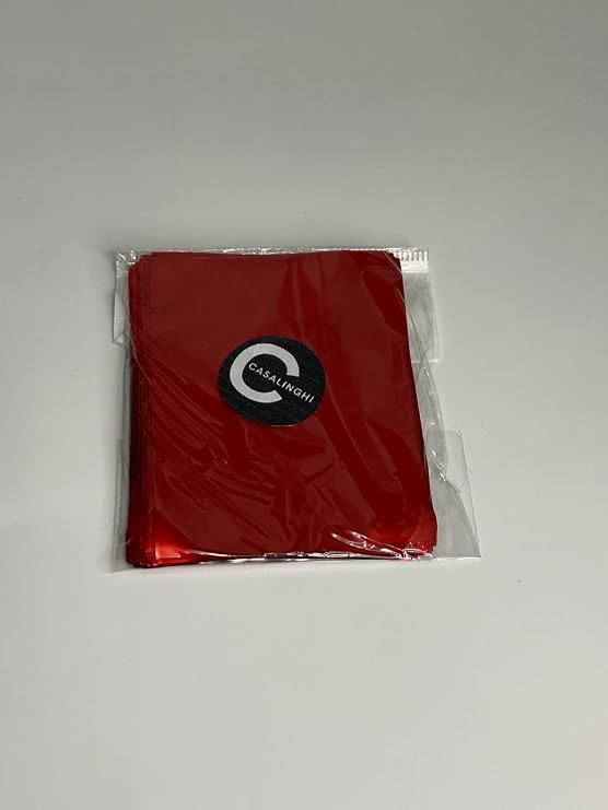 Red Glossy Luxury Gift Pack Red Gift Pack Very Small Metallized Bag with Tape 7x9 Cm - 50pcs