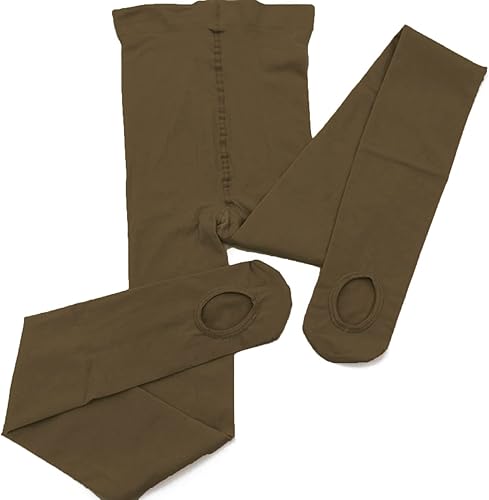 Miniatura 3 de DANCEYOU Mallas de baile para mujer, 2 pares de mallas de ballet convertiblescon pies para niñas, leggings opacos para niños pequeños, niños y