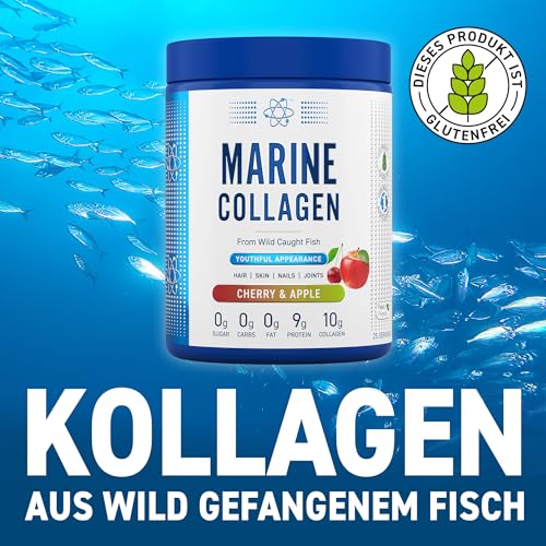 Applied Nutrition Marine Collagen - Kollagen Pulver aus Hydrolysiertem Kollagenprotein für Gesunde Haut, Haare, Nägel (300g (Pack of 1), Unflavoured)