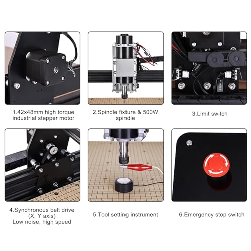 Máquina enrutadora CNC para tallado de metal y madera de precisión, grabado, corte, ideal para carpintería, plástico, proyectos acrílicos con controlador incluido
