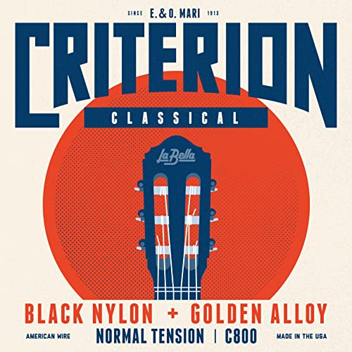 La Bella Strings »CRITERION – C-800 – CLASSIC GUITAR« Jeu de Cordes pour Guitare Classique – Black Nylon/Golden Alloy… - Les Beatles, Paul McCartney, John Lennon, RIngo Starr, George Harrison La Bella Strings »CRITERION - C-800 - CLASSIC GUITAR« Jeu de Cordes pour Guitare Classique - Black Nylon/Golden Alloy…