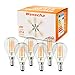 Wenscha E14 LED Lampe G45 Kugelform, 6er 4W E14 Glühbirne Warmweiß 2700K 450Lumen ersetzt 40W Halogenlampe, E14 Filament Fadenlampe Glas, E14 Leuchtmittel Birne, AC 220V-240V, nicht dimmbar