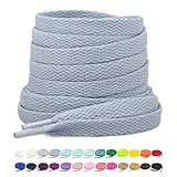 Stepace Lot de 2 paires de lacets plats pour chaussures de sport, 76,2 à 182,9 cm, 26 couleurs, Bleu corail., 40' inches (102 cm)