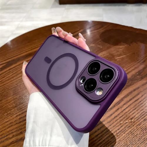 Coque mate iPhone 13 Pro Max violet foncé idéale pour le bureau et les sorties