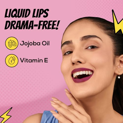 Image of RENEE Everyday Quick Stay Liquid Lipstick - Wine Charm, Velvety Matte Finish, Long-Lasting & Lightweight, Hydrating & Non-Drying Formula, Ultra-Rich Pigment, Jojoba Oil & Vitamin E Infused