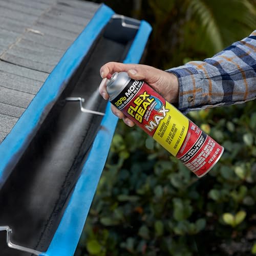 Image of Flex Seal MAX, 17 oz, 1-Pack, Black, Stop Leaks Instantly, Waterproof Rubber Spray On Sealant Coating, Perfect for Gutters, Wood, RV, Campers, Roof Repair, Skylights, Windows, and More