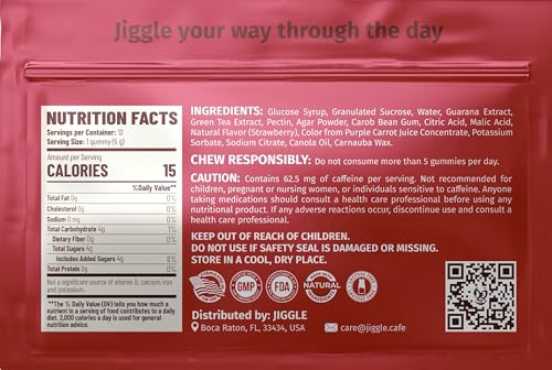 Caramelos masticables con cafeína natural Jiggle 12 unidades miniatura 2