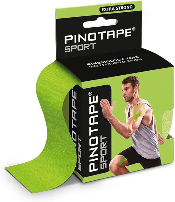 PINOTAPE Kinesiologisches Tape 5 cm x 5 m Limettengrün 3er Pack