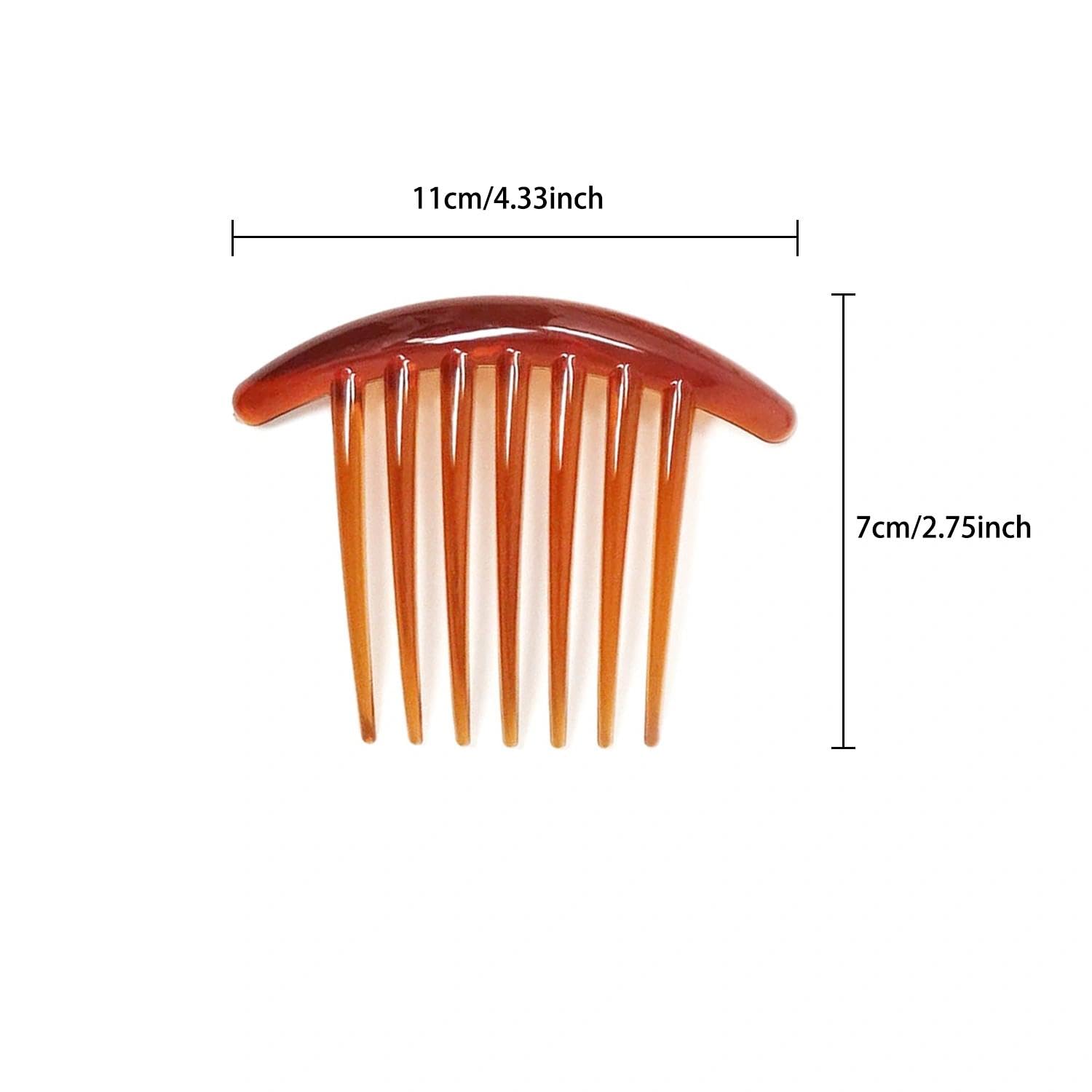 2 Pezzo Fermagli Eleganti a 7 Denti - Accessori per Capelli da Sera e Giorno, Pettinini Laterali per Trecce e Chignon Francese, Adatti a Donne e Ragazze per Ogni Occasione Speciale.