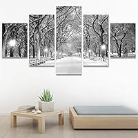 SIGNWIN 5 Panel Canvas Wall Art Modern Art Contemporary Landscape Multicolor Photography Relax/Calm Sky for Home Decorations Ready to Hang - 60