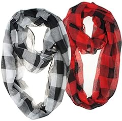 Buffalo Plaid Red Black and Blakck White