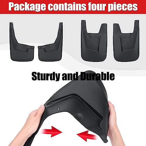 Image of Mud Flaps Compatible with Dodge Ram 1500 2019-2023 Without Fender Flares Mud Guards Splash Guards Tire Protector Mudguard No Drilling Required Mudflaps Accessories