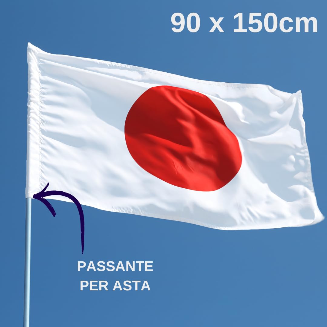 Bandiera Giappone 90x150 cm con Passante Asta Bandiere Internazionali