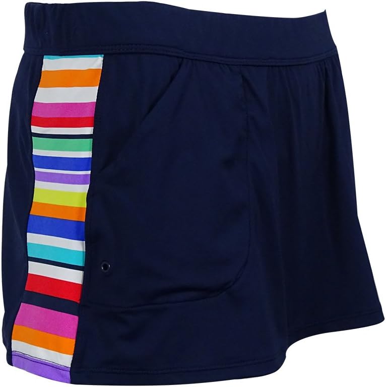 Anne Cole Women's Stripes Front Pocket Swim Skirt Bikini Bottom