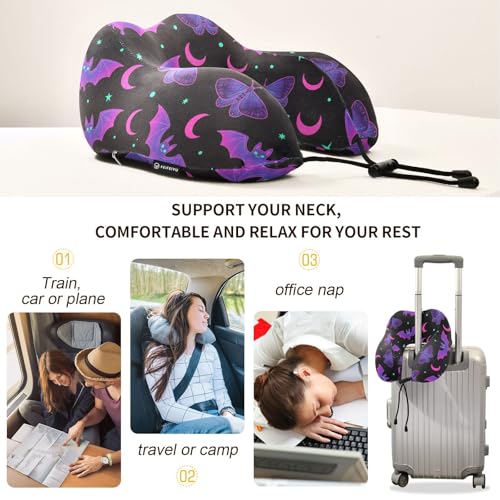 Almohada de espuma viscoelástica para viaje portátil miniatura 3
