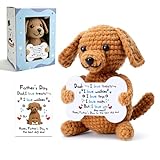 Mkulivegreat Fathers Day Gift for Dog Dad, Funny Fathers Day for Dogs Dad, Cute Crochet Dog Decoration, Fathers Day Gift for Dog Lover Dad, Small Sentimental Fathers Day Decoration for Pet Dad