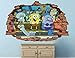 TXCY Pegatinas de pared Adhesivo de pared Bob Esponja Calamardo Tentáculos tatuajes de pared niños rotos 3d adhesivo arte vinilo