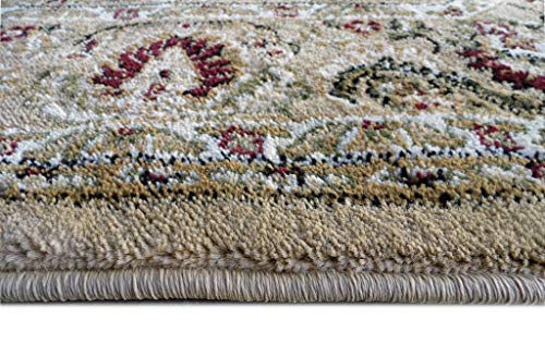 Traditional Octagon Area Rug Design Bellagio 401 Ivory (5 Feet 3 Inch X 5 Feet 3 Inch) #TOP3