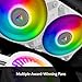 ARCTIC Liquid Freezer III 360 A-RGB - CPU AIO Water Cooler, Water Cooling PC, Intel & AMD, Efficient PWM-Controlled Pump, Fan: 200–2000 RPM, LGA1851 and LGA1700 Contact Frame - White