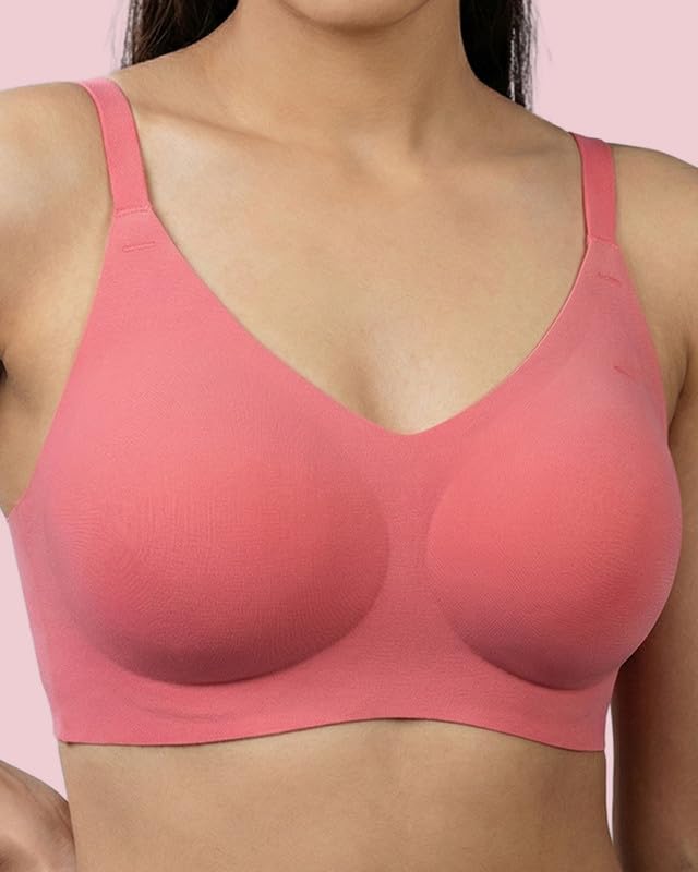 Image of Women's Cotton Padded Full Coverage Bonded Bra | Seamless T-Shirt Bra | Wire-Free | Breathable Cotton Fabric | Elastic-Free Bottom Band & Armholes | No Marks, No Digging | Pack of 1