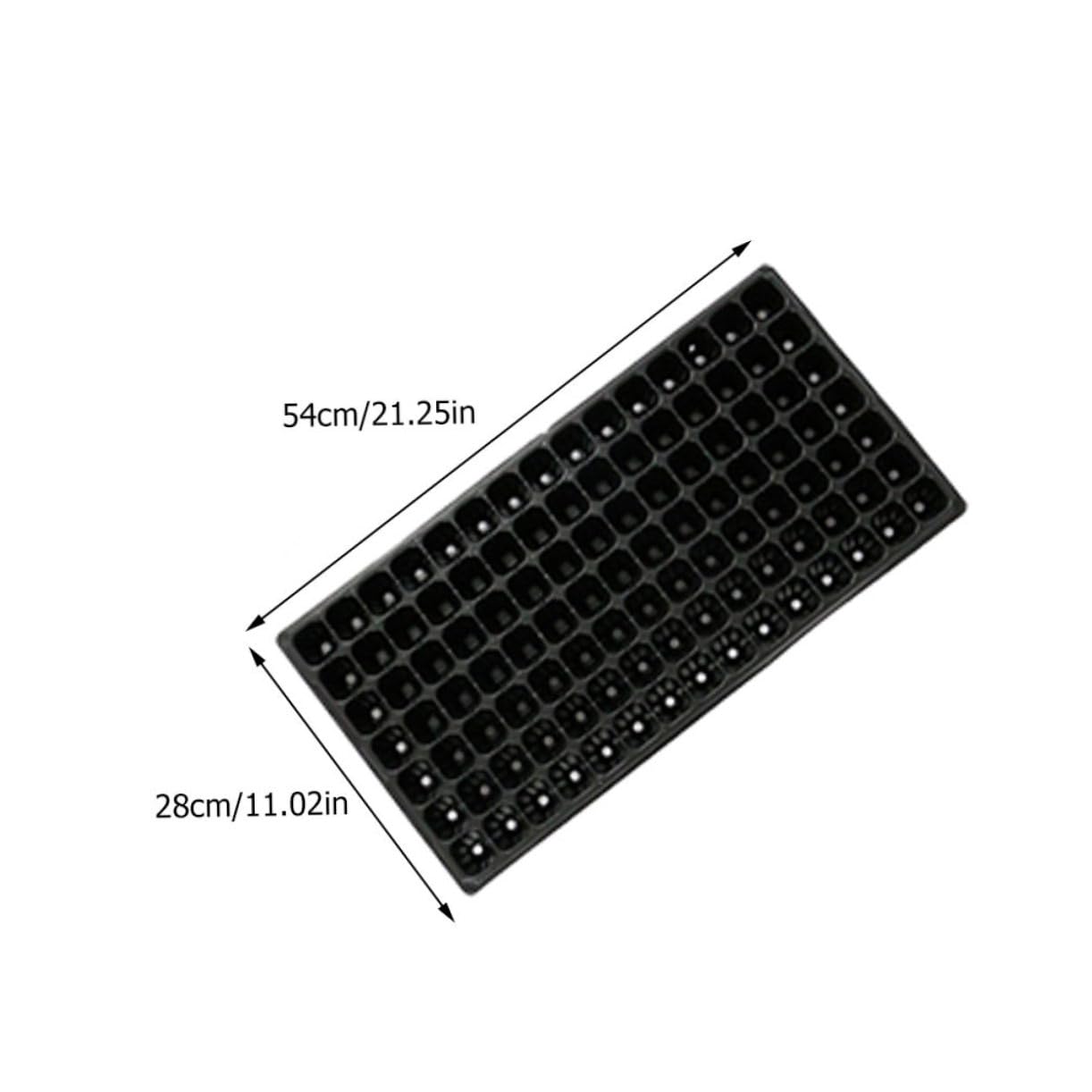 Vassoio per Semi da Giardino 105 Celle Fori PVC Nero 10 Pezzi