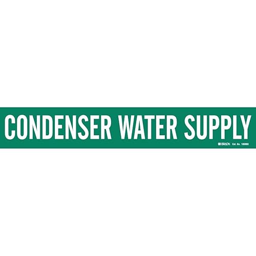 Brady - Marcador de tubo autoadhesivo suministro de agua condensador 225 pulgadas de alto x 14 pulgadas de ancho se adapta a tuberías de 25 pulgadas