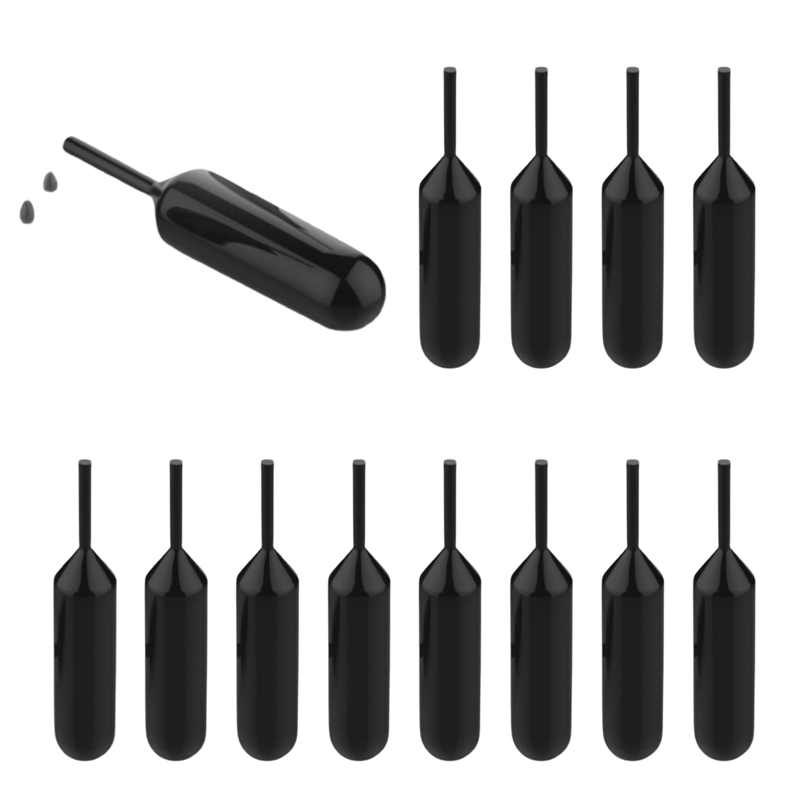 Ninnyi Black 12 Pcs 2Ml Confidential Roller Stamp Ink Refills, Identity Theft Rolling Stamp Ink