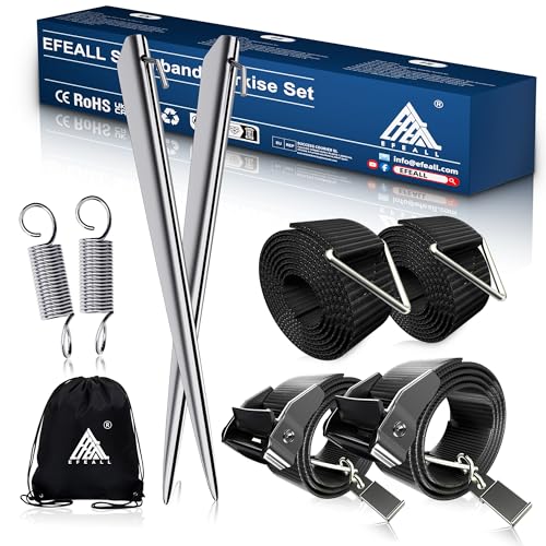 EFEALL Kit de Sangle Latérale pour Thule Omnistor Auvent de Caravane avec Laisse Tempête Accessoires de Camping-Car avec Sangles Tempête de Camping