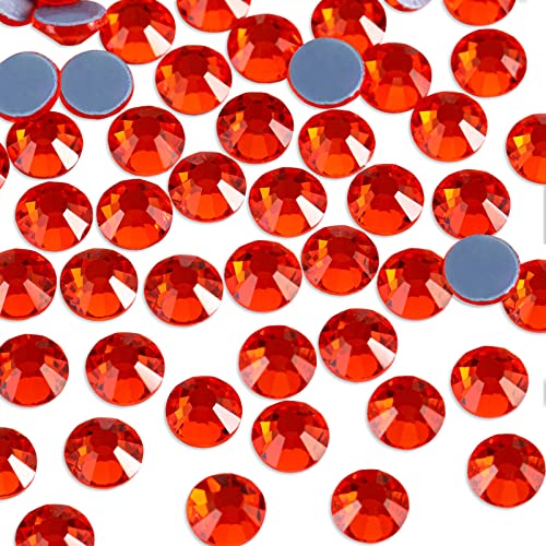 Beadsland Hotfix Rhinestones, 1440pcs Flatback Crystal Rhinestones for Crafts Clothes DIY Decorations Orange, SS16, 3.8-4.0mm - Image 2