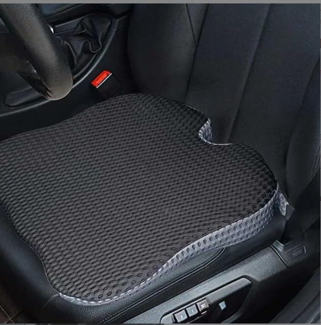 Oskuglin Cojín Viscoelástico para Asiento de Coche Cojín de Asiento de Coche Ergonómico con Espuma Viscoelástica, Elevador para Adultos con Correas Ajustables, Compatible con Automóviles y Camionetas