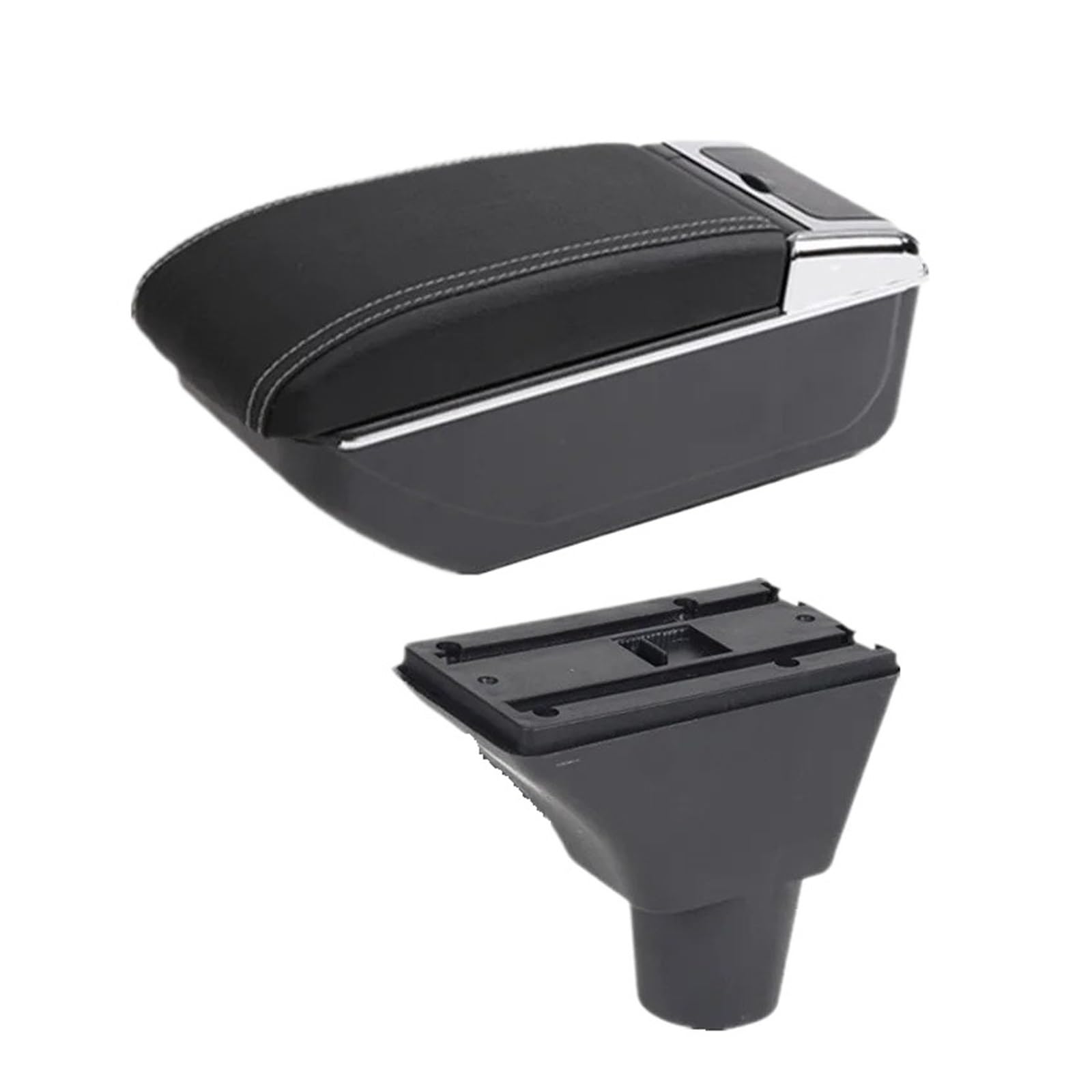 Umdjju B3 White Line No Usb For Sandero For Stepway For Dacia For Logan 2 Car Armrest Box Storage Retrofit Accessories Car Centre Console Armrest Box(B3 White Line No Usb)