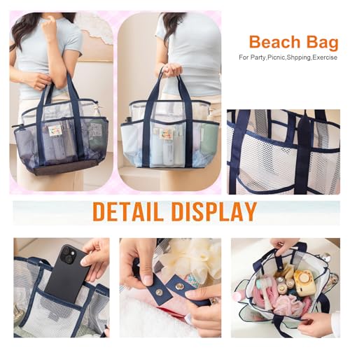 Extra Large Mesh Beach Bag & Tote bag for Women | Waterproof Sandproof | Holds Pool, Swim & Vacation Essentials2