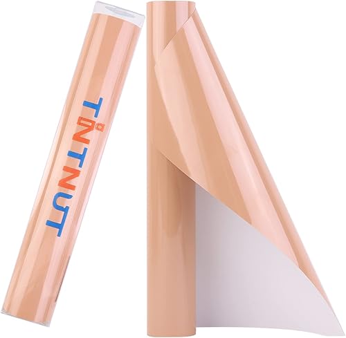 Tintnut Rollo de vinilo de transferencia de calor, rollo de vinilo HTV de 10 pulgadas x 6 pies, rollo de vinilo HTV de color tostado sólido de coca